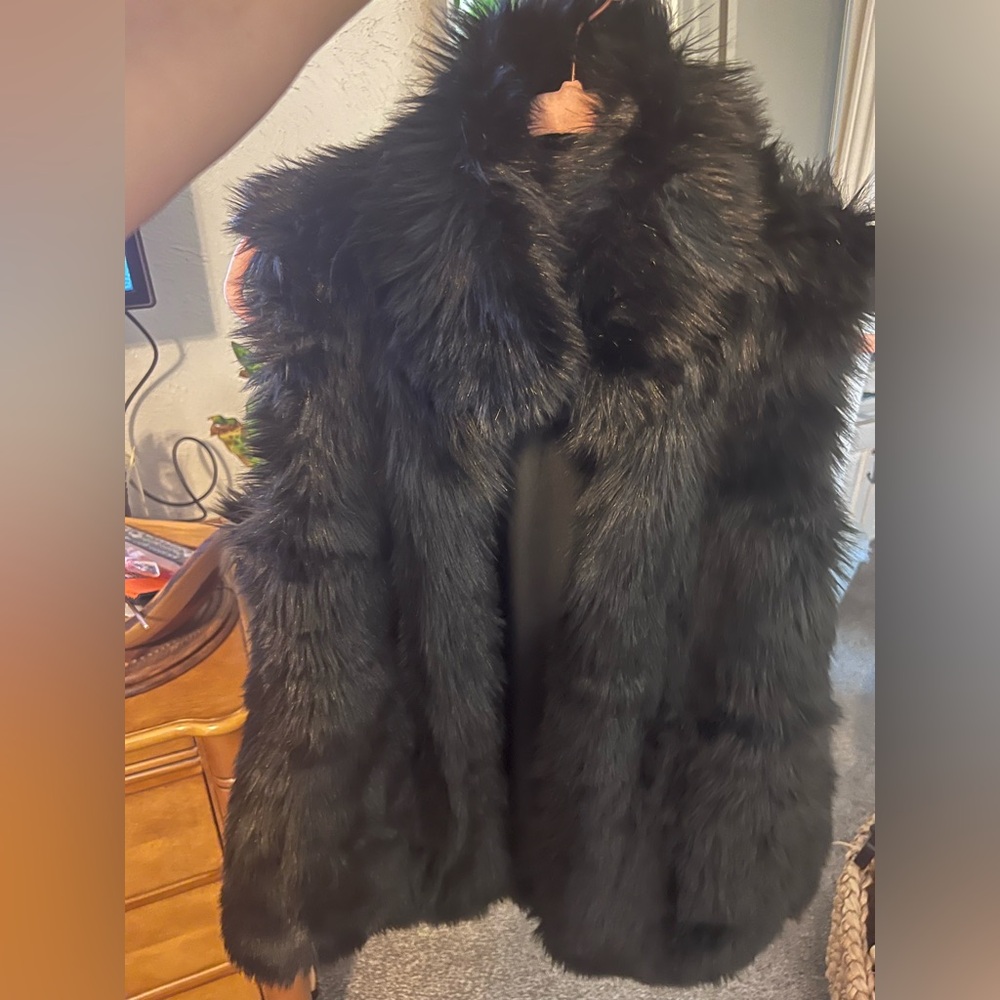 Faux fur vest